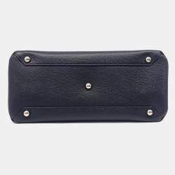 Pre Owned Burberry Black, Green Leather Banner Bag Medium