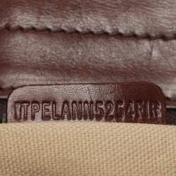 Pre Owned Burberry Beige/Brown Mega Check Canvas and Leather Lowry Tote