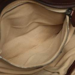 Pre Owned Burberry Beige/Brown Mega Check Canvas and Leather Lowry Tote