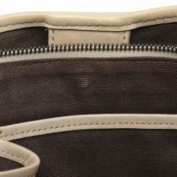 Pre Owned Burberry Northfield Beige/Off-White Smoke Check Coated Canvas and Leather Tote