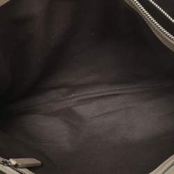 Pre Owned Burberry Northfield Beige/Off-White Smoke Check Coated Canvas and Leather Tote