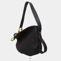 Pre Owned Burberry Small Black Leather Knight Shoulder Bag