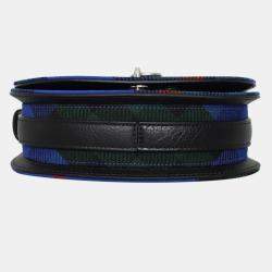 Pre Owned Burberry Mini Rocking Horse Blue Leather Bag