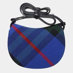 Pre Owned Burberry Mini Rocking Horse Blue Leather Bag