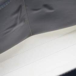 Pre Owned Burberry Pocket Medium Black/White Canvas and Leather Logo Graphic Bag