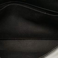 مملوكة مسبقًا Burberry Lola Small Black/White Logo Print Coated Canvas Shoulder Bag