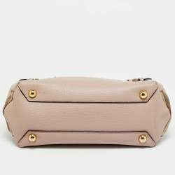 مملوكة مسبقًا Burberry Banner Small Pink/Beige House Check Fabric and Leather Tote