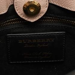 مملوكة مسبقًا Burberry Banner Small Pink/Beige House Check Fabric and Leather Tote