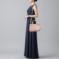 مملوكة مسبقًا Burberry Banner Small Pink/Beige House Check Fabric and Leather Tote