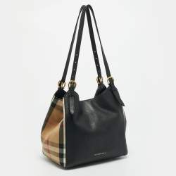 Pre Owned حقيبة يد بربري كنتربري صغيرة قماش وكوكو كاروها بيتشي/بني