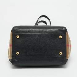 Pre Owned حقيبة يد بربري كنتربري صغيرة قماش وكوكو كاروها بيتشي/بني