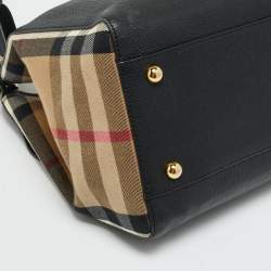 Pre Owned حقيبة يد بربري كنتربري صغيرة قماش وكوكو كاروها بيتشي/بني