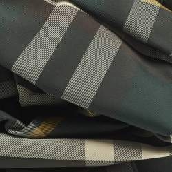 Pre Owned Burberry Rose Ruched Multicolor Checkered Nylon Clutch