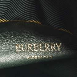Pre Owned Burberry Rose Ruched Multicolor Checkered Nylon Clutch