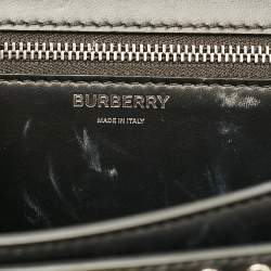Pre Owned Burberry TB Studded Ramadan Exclusive Small Black Leather Shoulder Bag