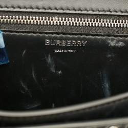 Pre Owned Burberry TB Studded Ramadan Exclusive Small Black Leather Shoulder Bag