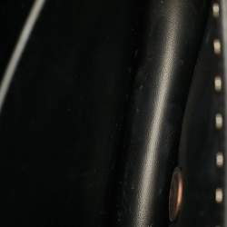 Pre Owned Burberry TB Studded Ramadan Exclusive Small Black Leather Shoulder Bag