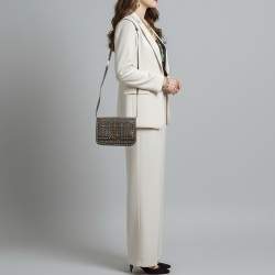 Pre Owned Burberry TB Studded Ramadan Exclusive Small Black Leather Shoulder Bag