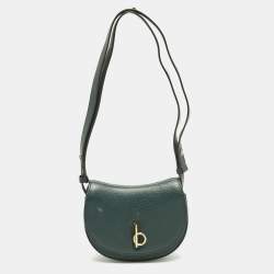 مملوكة مسبقًا حقيبة كروس بودي بربري جلد أخضر روكينغ هورس