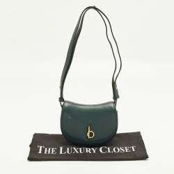 مملوكة مسبقًا حقيبة كروس بودي بربري جلد أخضر روكينغ هورس