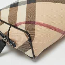 Pre Owned Burberry Beige Nova Check PVC Pouch