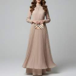 Pre Owned Burberry Beige Nova Check PVC Pouch