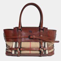 Pre Owned Burberry Multicolor Coated Canvas tote bag