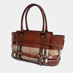Pre Owned Burberry Multicolor Coated Canvas tote bag