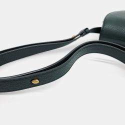 Pre Owned Burberry Green Leather Mini Locking Horsebag