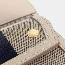 Pre Owned Burberry Multicolor Canvas and Leather Pocket Bag Mini