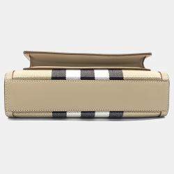 Pre Owned Burberry Multicolor Canvas and Leather Pocket Bag Mini
