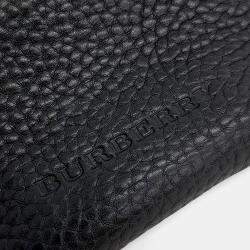 Pre Owned Burberry Black Leather Mini Crossbody Bag
