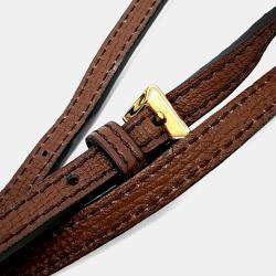 Pre Owned Burberry Brown Leather Macken Crossbody Bag