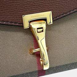 Pre Owned Burberry Brown Leather Macken Crossbody Bag