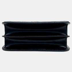 Pre Owned Burberry Black Leather TB Chain Shoulder Bag