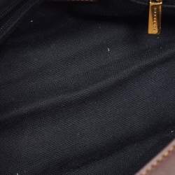مملوكة مسبقًا Burberry Beige/Black Haymarket Coated Canvas and Leather Shoulder Bag