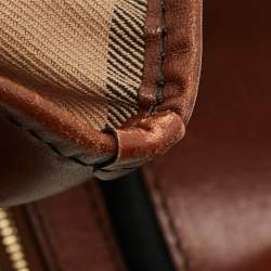 مملوكة مسبقًا Burberry Canterbury Brown/Beige House Check Canvas and Leather Tote