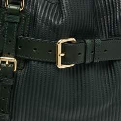 مملوكة مسبقًا Burberry Belted Green Ombre Quilted Leather Tote