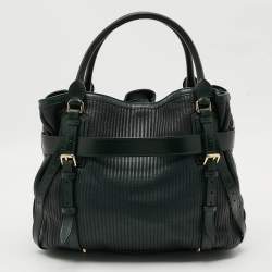 مملوكة مسبقًا Burberry Belted Green Ombre Quilted Leather Tote