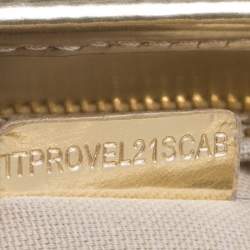 Pre Owned حقيبة يد بربري جلد ذهبية ميتالك