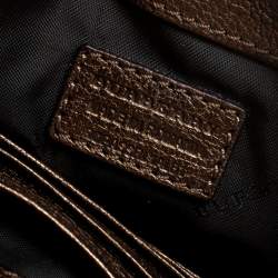 Pre Owned Burberry Brown Leather and Suede Mini Berkeley Crossbody Bag