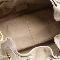 Pre Owned Burberry Beige Super Nova Check PVC and Leather Mini Warrior Studded Hobo