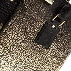 Pre Owned Burberry Gold/Black Ombre Leather Small Orchard Bowler Bag