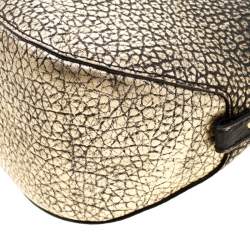 Pre Owned Burberry Gold/Black Ombre Leather Small Orchard Bowler Bag