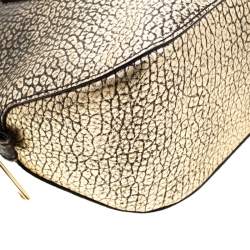 Pre Owned Burberry Gold/Black Ombre Leather Small Orchard Bowler Bag
