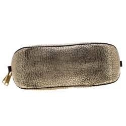 Pre Owned Burberry Gold/Black Ombre Leather Small Orchard Bowler Bag