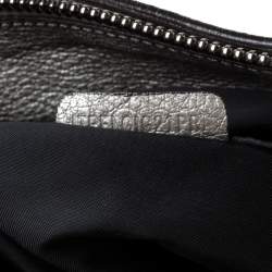 مملوكة مسبقًا حقيبة بربري جلد مغزولة رمادية ميتالك