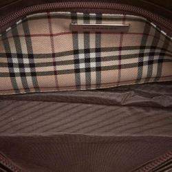 Pre Owned Burberry Black Leather Baguette Bag