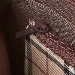 Pre Owned Burberry Black Leather Baguette Bag