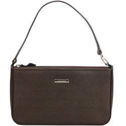 Pre Owned Burberry Black Leather Baguette Bag